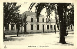 School Building Postcard