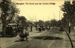 The Bund near the Garden Bridge Shanghai, China Postcard Postcard