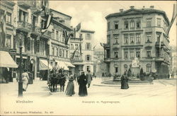 Kranzplatz m. Hygienagruppe Wiesbaden, Germany Postcard Postcard