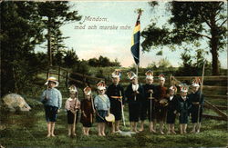 Manhood, Courage and Marine Men Sweden Postcard Postcard