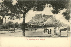 View Of The Acropolis, Taken From The Ilussus Athens, Greece Greece, Turkey, Balkan States Postcard Postcard