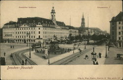 Neustadter Rathaus and Hauptstrasse Postcard