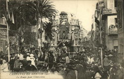 Carnival 1908 Menton, France Postcard Postcard