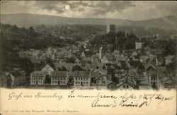 View over Town Postcard