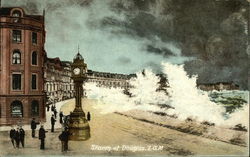 Storm at Douglas. I.O.M Postcard