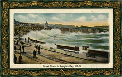 Storm in Douglas Bay Isle of Man Postcard Postcard