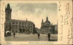 Prag. Altstädter Rathaus u. St. Nicolaus-Kirche Postcard