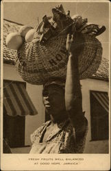 Fresh fruits wells balanced at good hope. Jamaica Postcard Postcard