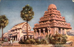 Madras Seven Pagodas Chennai, India Postcard Postcard