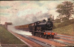 Liverpool-Manchester express Locomotives Postcard Postcard