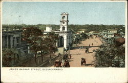 James Bazaar Street Secunderabad, India Postcard Postcard