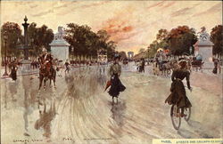 Avenue des Champs-Elysees Paris, France Postcard Postcard