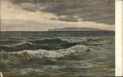 A painting of sea waves Postcard