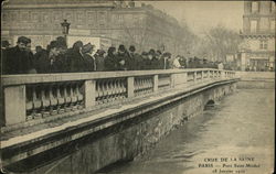 Pont Saint Michel Paris, France Postcard Postcard