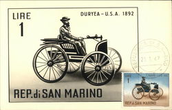 Duryea - U.S.A. 1892 Republic of San Marino Italy Postcard Postcard