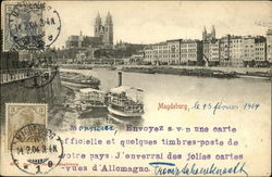 City and Elbe River Postcard