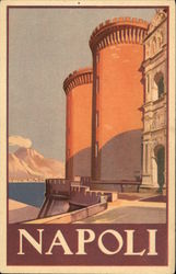 The Twin Towers of Naples Italy Postcard Postcard