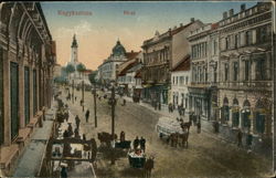 Fő-ut Nagykanizsa, Hungary Postcard Postcard