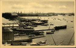 View of Port Alexandria, Egypt Africa Postcard Postcard