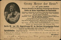 Georg Meyer der Erste - Meyer's Original - Meyerei Germany Postcard Postcard