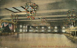 Interior Ball Room, Redondo Beach Auditorium California Postcard Postcard