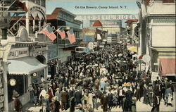 On the Bowery Coney Island, NY Postcard Postcard