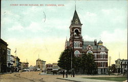 Court House Square Mount Clemens, MI Postcard Postcard