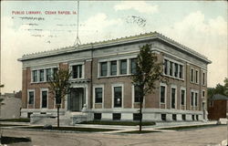 Public Library Cedar Rapids, IA Postcard Postcard