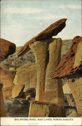 Balancing Rock, Bad Lands North Dakota Postcard Postcard