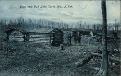 Scene near Fish Lake Turtle Mountains, ND Postcard Postcard