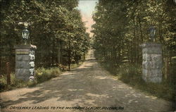 Driveway Leading to the Monyanesca, Mt. Poconos Postcard