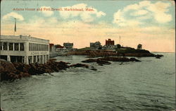 Adams House and Fort Sewell Marblehead, MA Postcard Postcard