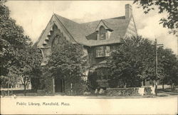 Public Library Mansfield, MA Postcard Postcard