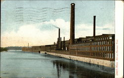 Mill on Merrimac River Lowell, MA Postcard Postcard