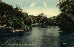 Concord River from Lawrence St. Bridge Lowell, MA Postcard Postcard