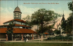 Methodist Tabernacle and Church Oak Bluffs, MA Postcard Postcard