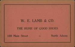 W. E. Lamb & Co., The Home of Good Shoes Postcard