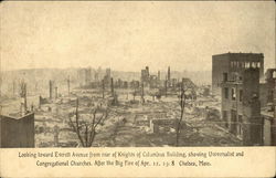 Looking Toward Everett Avenue from Rear of Knights of Columbus Building Postcard