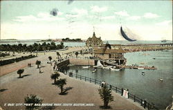 City Point and Marine Park South Boston, MA Postcard Postcard