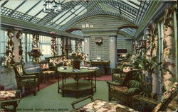 Sun Parlor at Hotel Puritan Boston, MA Postcard Postcard