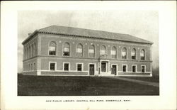 New Public Library, Central Hill Park Postcard