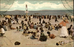 Bathers at Revere Beach, Mass Massachusetts Postcard Postcard