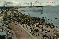 Sunday Crowd at Beach Postcard