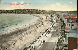 Revere Beach from Tower of the Pit Postcard