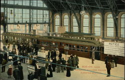 Sullivan Square Elevated Station - Interior Boston, MA Postcard Postcard