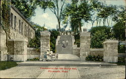 Entrance to the Old Burial Hill Plymouth, MA Postcard Postcard