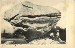 Balance Rock Pittsfield, MA Postcard Postcard