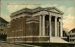 First Church of Christ Scientist Worcester, MA Postcard Postcard