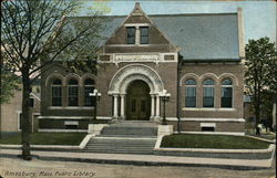 Street View of Public Library Amesbury, MA Postcard Postcard