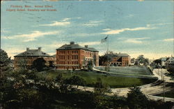 Normal School, Edgarly School, Dormitory and Grounds Postcard